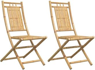 vidaXL Vidaxl - Folding Garden Chairs 2 pcs 46x66x99 cm Bamboo