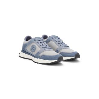 BOSS Suede-trim trainers with Double B monogram