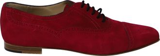 Manolo Blahnik Witney Brogues in Pink Suede