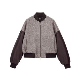 A|X Armani Exchange Antagonist - Dames - Bomber jackets - Grijs - S - Wol - Jassen