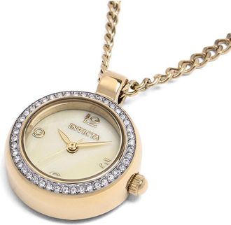 Invicta Mini 49932 Dames Horloge - Quartz Uurwerk - Roestvrij Staal met gouden Wijzerplaat - 22mm