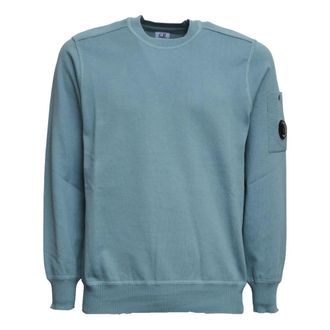 C.P. Company Sweatshirts, male, Blue, Size: XL Girocollo a costine