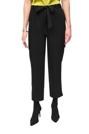 Joseph Ribkoff Stretch Woven Pull On Cargo Pant In Black
