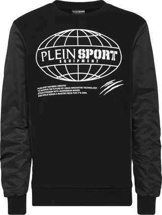 Plein Sport Sweatshirt LS Global Express Edition - Heren - Sportshirts - Zwart - 2XL - Katoen - Fitness