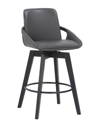 Armen Living Baylor 26In Wood Swivel Bar Stool