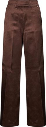 Herno Wijde broek - Dames - Wijde Broeken - Bruin - M - Broeken