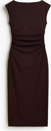 H&M Kleid mit Kappen&auml;rmeln - Brown