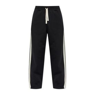 Palm Angels Sweatpants, male, Black, Size: 2XL Wide-leg Sweatpants
