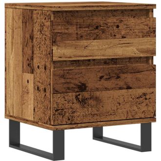vidaXL Vidaxl - Mesita De Noche Madera Ingenier&iacute;a Madera Envejecida 40x35x50 Cm