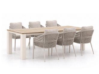 Bellagio la vita attrattiva Bellagio Mineo/ROUGH-X 240cm dining tuinset 7-delig