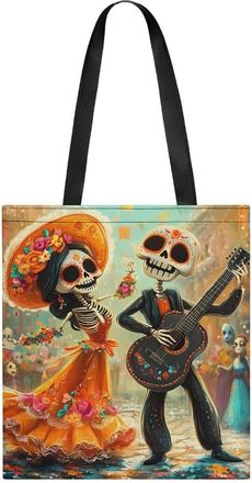 Generic Day of The Dead Skull Mexico Day Tote Bag for Women Men Shoulder Bags Purses Pouch Handbags