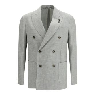 Lardini Formal Blazers, male, Gray, Size: XL Giacca Roma Blazer