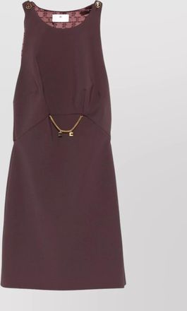 Elisabetta Franchi buttoned chain mini dress