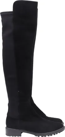 Stuart Weitzman Knee-High Boots in Black Suede