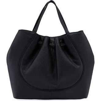 Behno Katrina Pebble Leather Satchel in Black Leather at Nordstrom