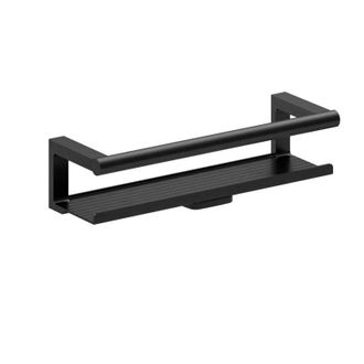 Cosmic Bathroom Shelf, Organizer, Brushed Black PVD, Architect S+ Collection