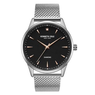 Kenneth Cole Diamond Quartz Black Dial Mens Watch KCWGG2186403