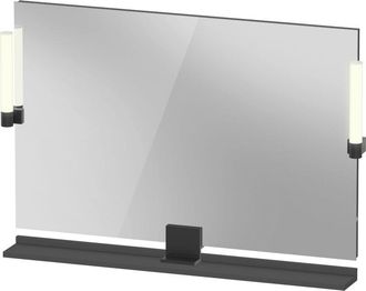 Duravit Duravit - Espejo Sivida, Negro Diamante Mate, 1050x36x650mm, Luz