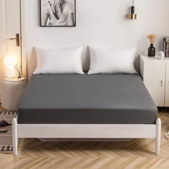OEM Colcha De 150x200 Cm Con Fald&oacute;n De 28 Cm En Color Gris, Microfibra De Alta Calidad De 100 G/m&sup2;, 100% Poli&eacute;ster, Suave, Duradera Y Resistente A Las Arr