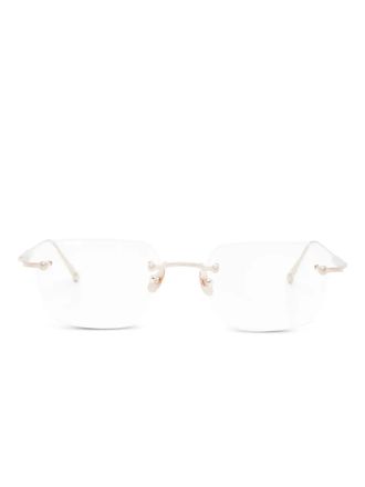 Matsuda Occhiali rettangolari con montatura a giorno - Oro