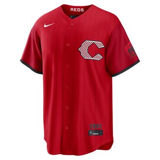 Nike Cincinnati Reds City Connect Nike Mens MLB Stadium Jersey in Red | RE260JCKRED-43L
