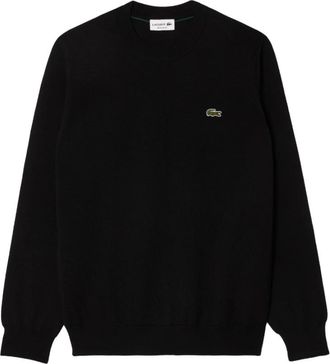 Lacoste Jersey With Logo - Heren - Ronde hals truien - Zwart - XS - Wol - Truien & Vesten