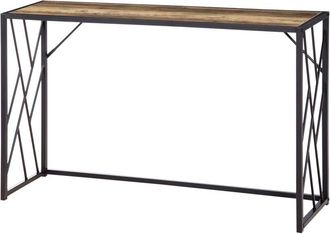 HOMCOM Mobile Consolle Vintage Stile Industriale 120x35x75cm in Acciaio e Legno - Homcom