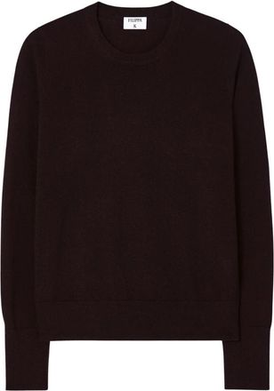 Filippa K Merino R-neck Sweater - Dames - Ronde hals truien - Bruin - S - Wol - Truien & Vesten