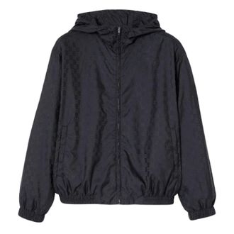 Gucci GG Nylon Zip Jacket - male - Gucci - Light Jackets - Blue - L - Jackets