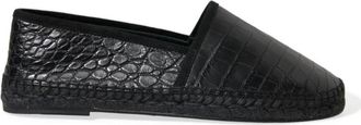 Dolce & Gabbana Espadrilles - Heren - Espadrilles - Zwart - 43 EU - Leer - Schoenen