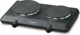 Taurus Estufa El&eacute;ctrica 2 Quemadores 2250w - Volcano Duo - Taurus White And Brown