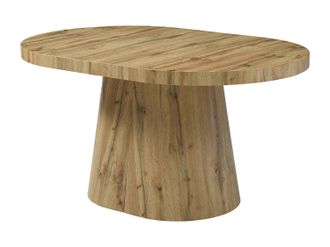 Vente-Unique Mesa de comedor extensible 6 a +12 personas de MDF - Natural claro - CLOEVA