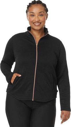 Skechers GoWalk Jacket Scoop Hem Womens Sweater Black : SM, Fleece/Polyester/Spandex