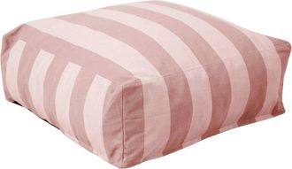 Oviala Puff de rayas para sof&aacute; modular rosa empolvado