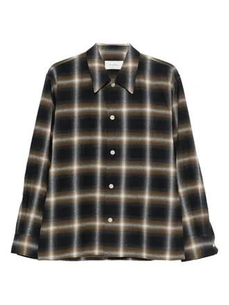Second/Layer Logan buttoned check shirt - Black