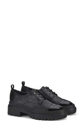 AGL Mary Quilted Leather Derby in Black Nappa at Nordstrom Rack, Size 11.5Us / 41.5Eu