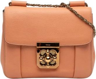 Chlo&eacute; Pre-owned Elsie Crossbody Bag - Dames - Vintage Schoudertas - Oranje - ONE Size - Leer - Vintage