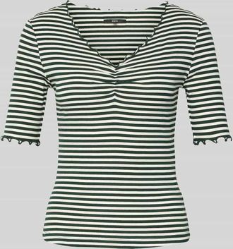Zero T-Shirt mit Wellensaum in Dunkelgruen, Gr&ouml;&szlig;e 34