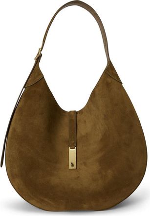Polo Ralph Lauren Suede Shoulder Bag in Artichoke at Nordstrom