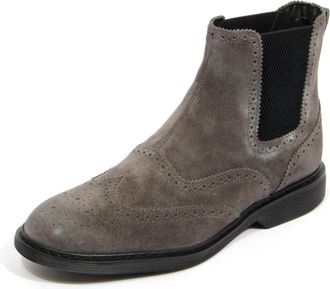 Hogan Beatles Suede Chelsea Boot - Heren - Chelseaboots - Grijs - 43 EU - Leer - Schoenen