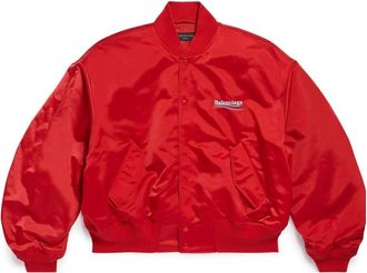 Balenciaga (WMNS) Balenciaga Political Campaign Varsity Jacket Red 763434TYD316460