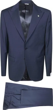 Manuel Ritz Microfantasia Tailored Texture Wool Suit