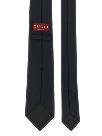 Gucci Jacquard Silk Necktie - Black