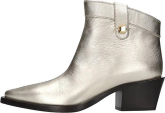 Maisons Skorpios Alexandra Enkellaarsjes - Dames - Cowboylaarzen - Beige - 36 EU - Leer - Schoenen