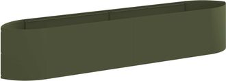 vidaXL Cama De Jard&iacute;n Elevada Verde Oliva 220 X 40 X 40 Cm Acero Vidaxl