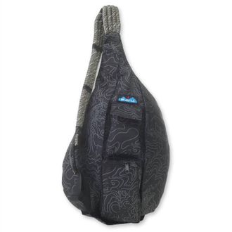 Kavu Unisex Rope Sling Bag In Black Topo