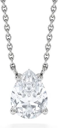 The Diamond Store Wanderlust Floating Pear Cut Lab Diamond Solitaire Necklace 1.00ct H/Si in 9K White Gold