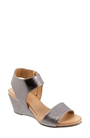 Bueno Ida Wedge Sandal in Pewter Metallic at Nordstrom, Size 41