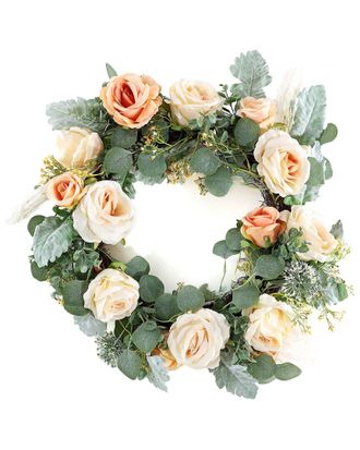 Safavieh Faux 24In Rose & Eucalyptus Wreath