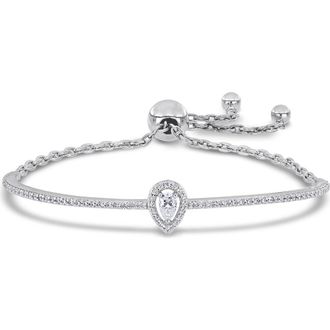 Delmar Lab Created Moissanite Bangle Bracelet in White at Nordstrom Rack